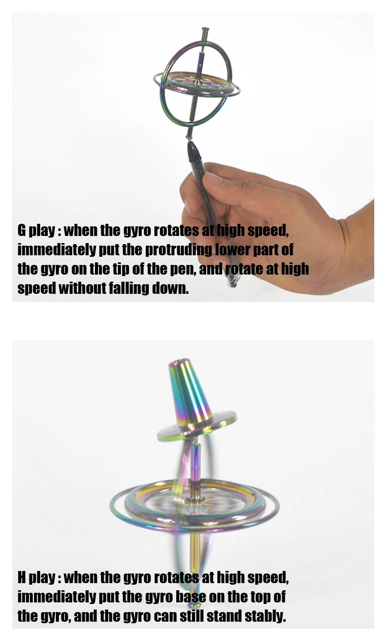 Metal Gyroscope Anti Gravity Rotating Balance Mechanical Gyroscope Teaching Tool 07FC0E-D4 - KOEEK