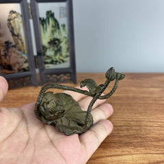 Lotus Backflow Incense Burner Copper Tea Pet Tea Art Decor 07FC0E-D4 - KOEEK