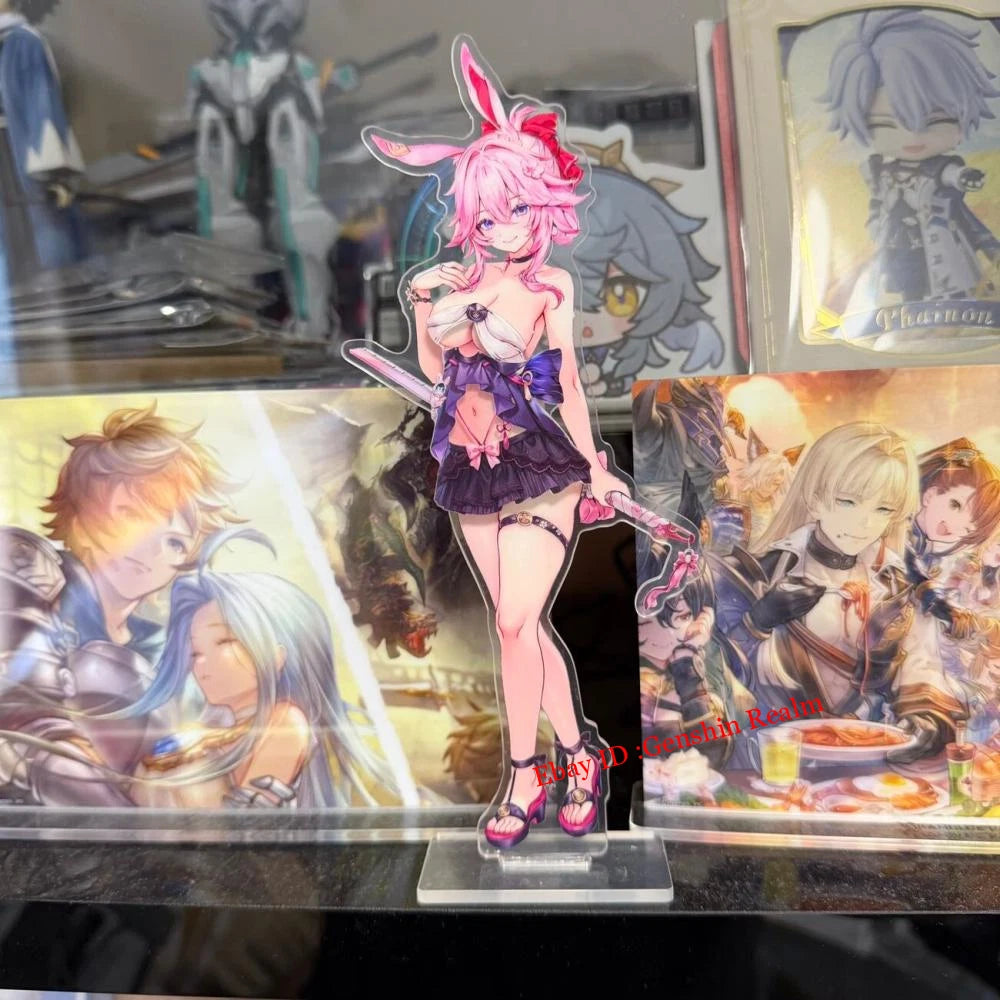 2Pcs/Set Honkai: Star Rail Silver Wolf Removable Acrylic Desktop Stand Gift 07FC0E-D4 - KOEEK