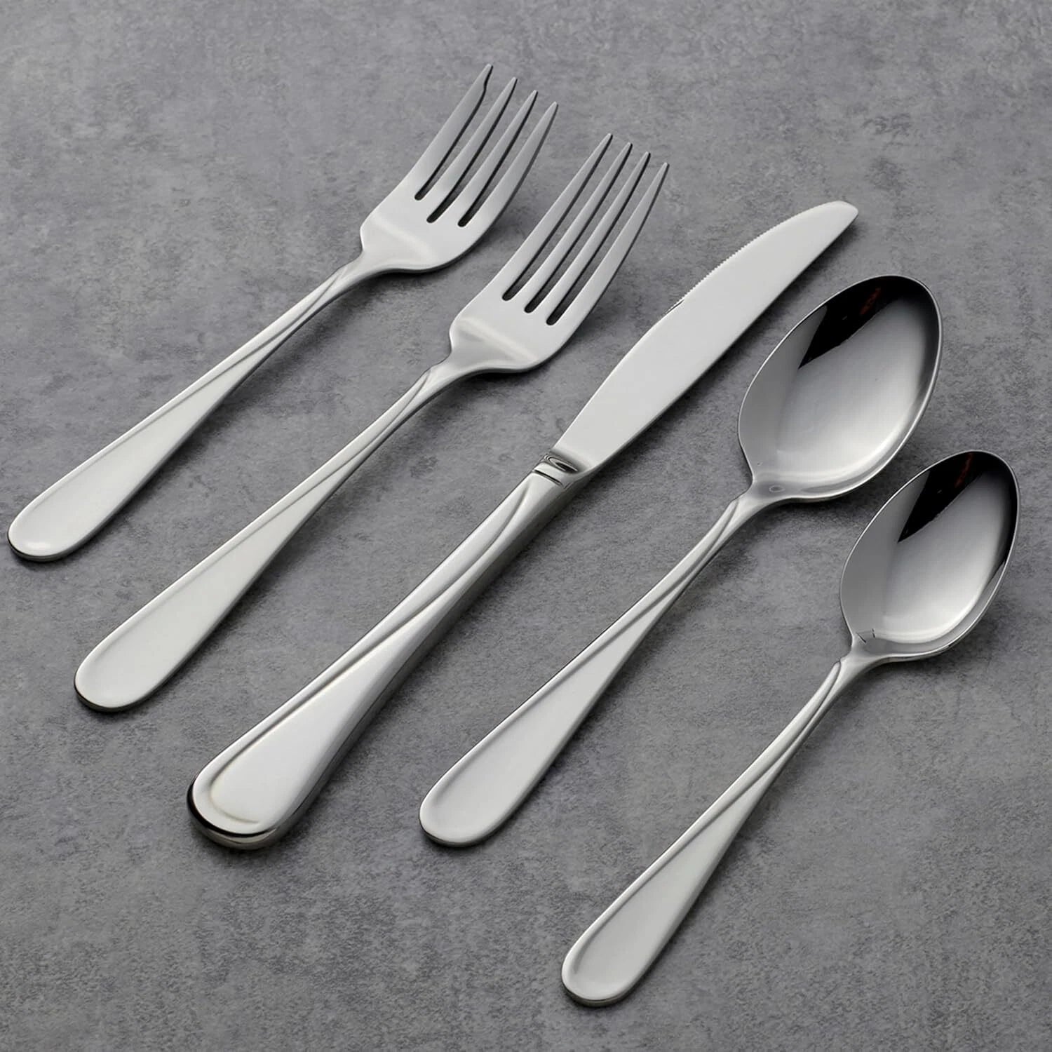 45-piece stainless steel flatware set, service for 8 07FC0E-D4 - KOEEK