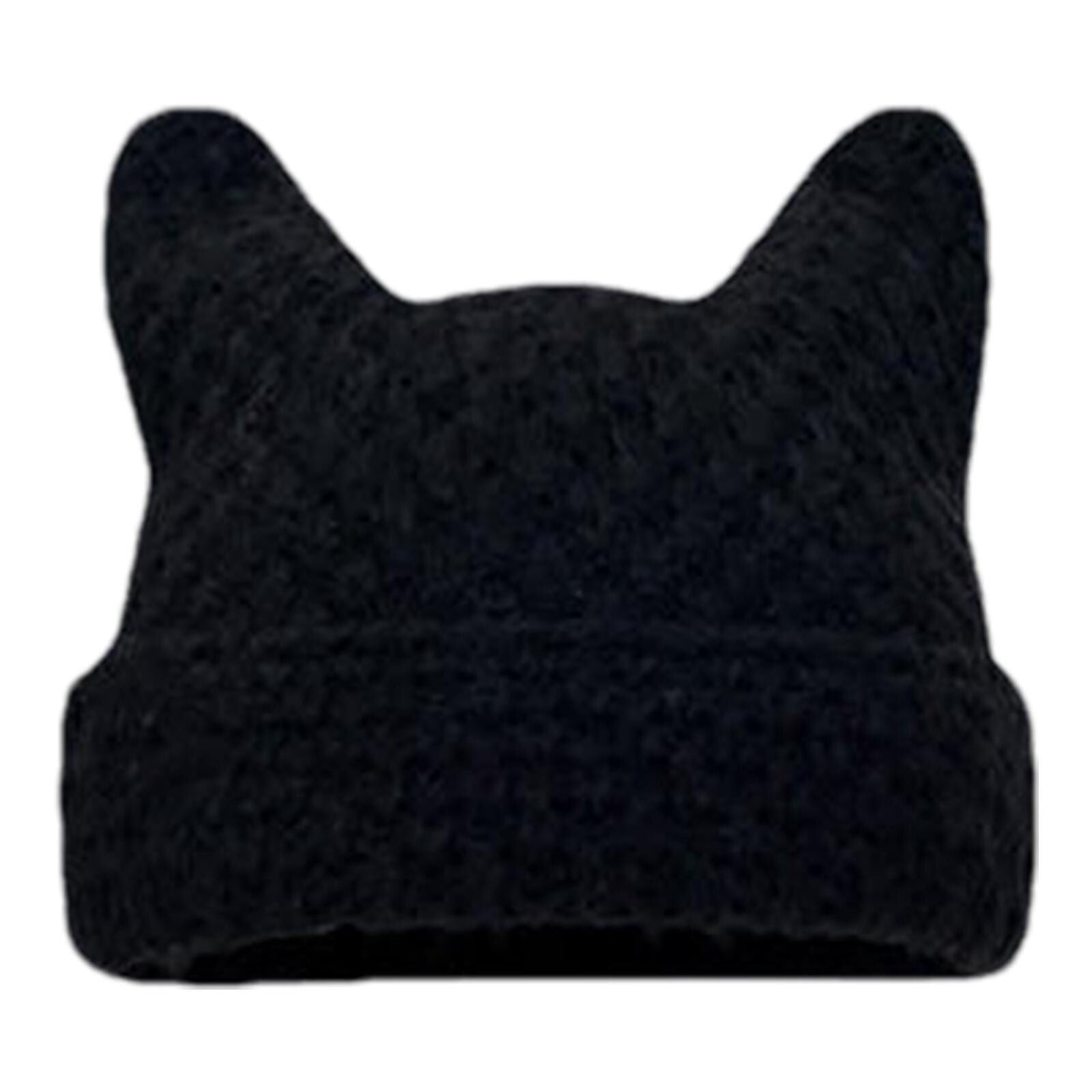 ny Cat Hat Voksen Komfortabel Myk Beanie Caps for Winter Cat Ear Beanie Hats Søt