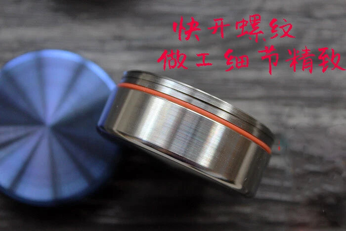 Round Travel Waterproof Titanium Alloy Pill Holder Box Medicine Container Case 07FC0E-D4 - KOEEK