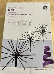 6 GE Staybright LED Random Sparkle Fireworks Pathway Lights Warm White Christmas GE - KOEEK