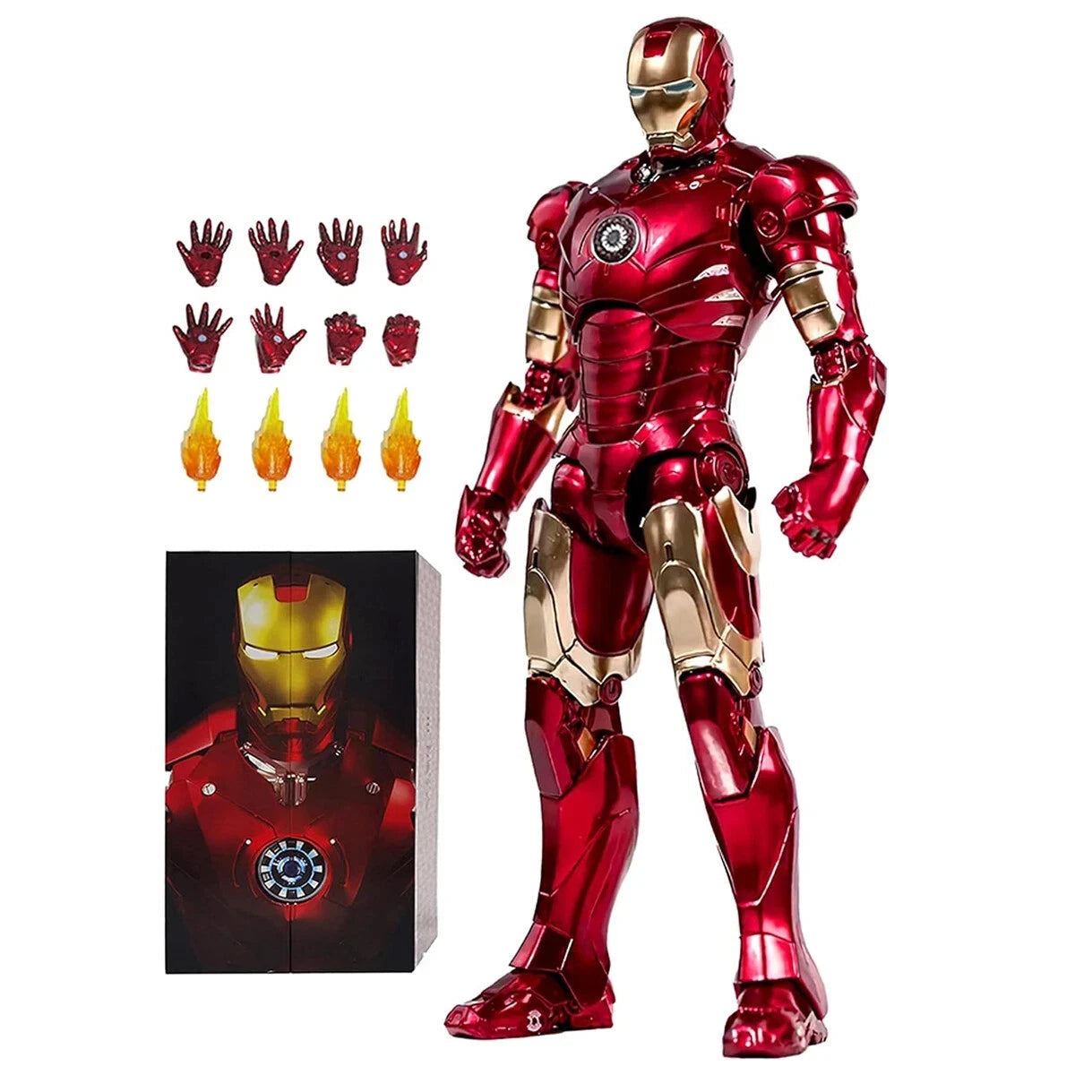 ZD Toys Marvel Iron Man Mark 3 MK3 1/10 Scale 7" Action Figure Model Collector MARVEL - KOEEK