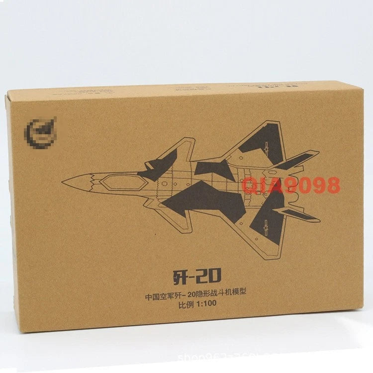 1/100 Scale Chinese PLA J-20 Stealth Fighter Aircraft Metal + Plastic Model 07FC0E-D4 - KOEEK