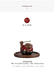 Ceramic Zhong Kui Stick Incense Holder Home Entryway Tea Room Desk Decor 07FC0E-D4 - KOEEK