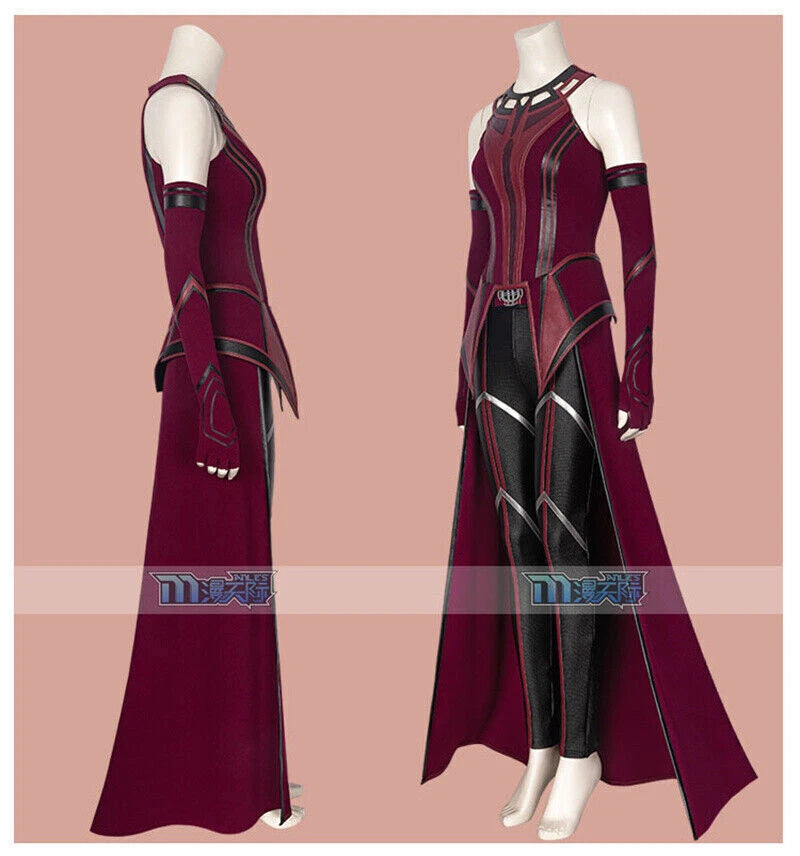 Anime Wanda Vision Costume Scarlet Witch Cosplay Outfits Halloween Gift 07FC0E-D4 - KOEEK