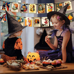 new Vintage Halloween Banner Decorations Victorian Style Multicolor 07FC0E-D4 - KOEEK