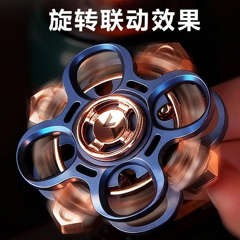 Future Punk Style EDC Hand Spinner Fashion Cool Metal Fidget Spinner Toys 07FC0E-D4 - KOEEK