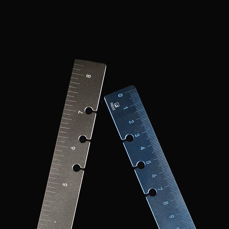 Titanium Straight Ruler Double Scale Inch Metric 8 Inch 21cm Measuring Tool EDC 07FC0E-D4 - KOEEK