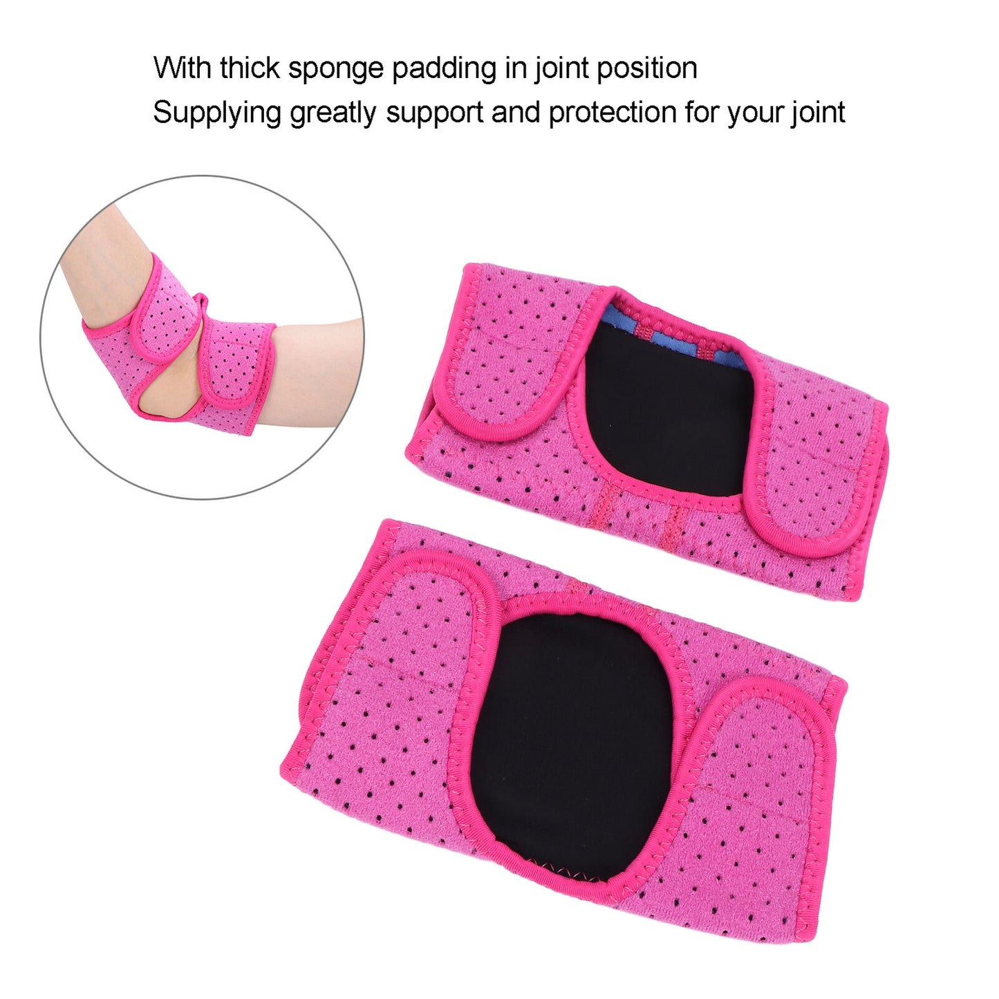 new Elbow Protective Pads Thick Sponge Elbow Splint Stabilizer Brace(Rose ) HGF koeek - KOEEK