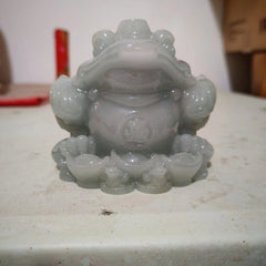 Money Frog Tea Pet Desktop Home Decoration Jade Three Legged Toad Statue 07FC0E-D4 - KOEEK