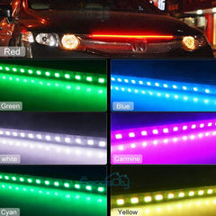 ny bilblitz 22 tommer 48 LED 7 farve lyssæt Strip RGB Knight Rider Scanner Strobe