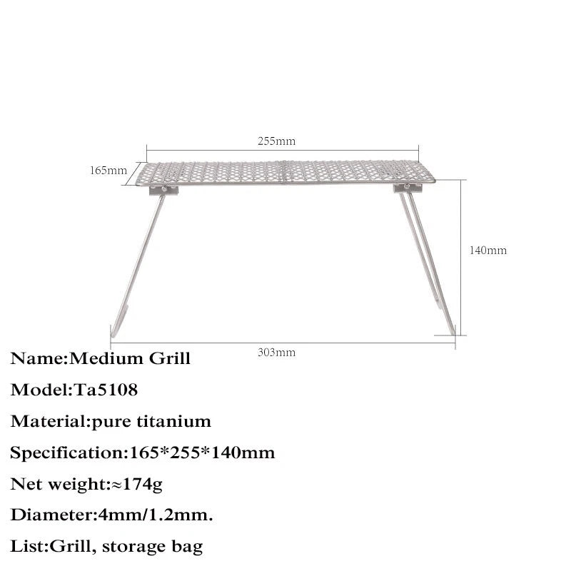 Outdoor Picnic Grill Net Titanium Thickened Camping Picnic BBQ Grill Net 07FC0E-D4 - KOEEK