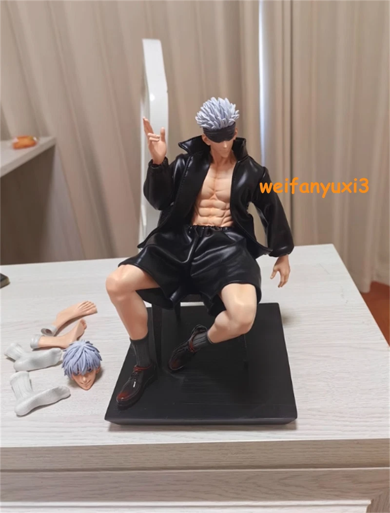 1/6 Jujutsu Kaisen Gojo Satoru Figure Gk Statue Collectible Model W/two Heads 07FC0E-D4 - KOEEK