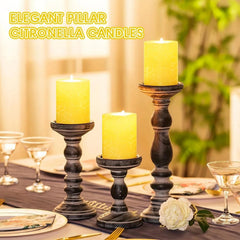 Large Lemongrass Candle, Lemongrass Scented Pillar Candle (2 inches x 4 inches) 07FC0E-D4 - KOEEK