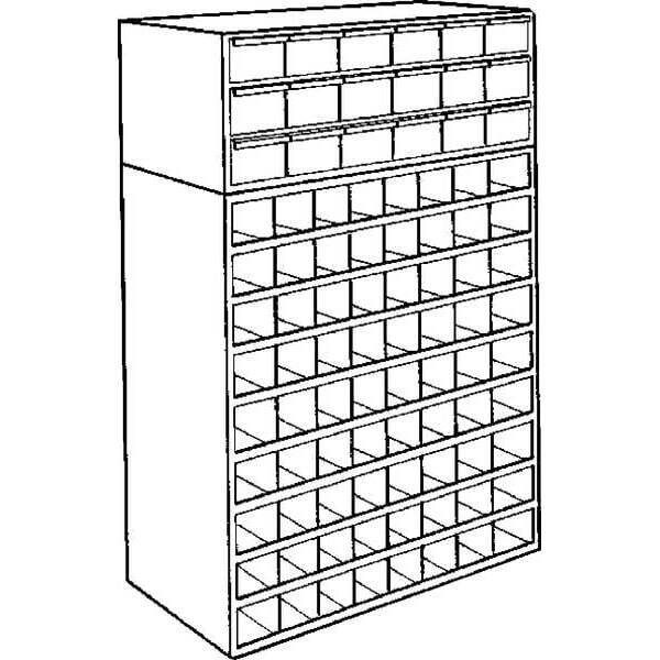 ny Durham Mfg 359-95 Pigeonhole Bin-enhed, 40 rum, 12 i DX 23 i HX