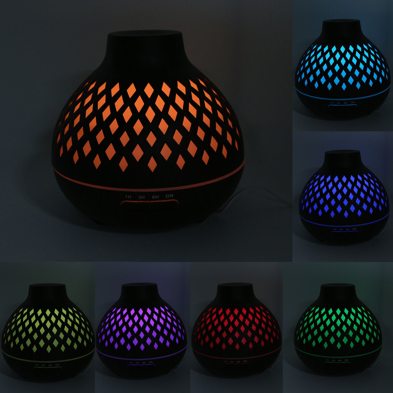 new Grain Home Air Humidifier Ultrasonic Aroma Diffuser 400ml (Prise US ) HGF koeek - KOEEK