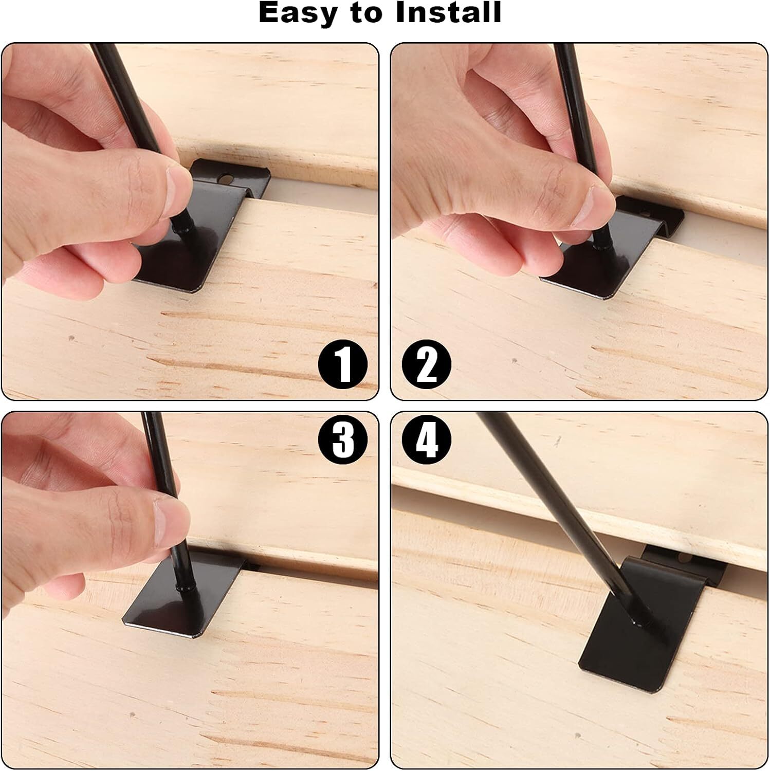 new ZOEYES 32 PCS 4 inch Slatwall Hooks, Metal Display Panel 4 inches, Black ZOEYES - KOEEK