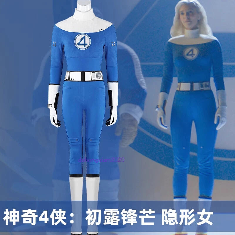 The Fantastic Four: First Steps Invisible Woman Cosplay Costume Outfit Jumpsuit 07FC0E-D4 - KOEEK