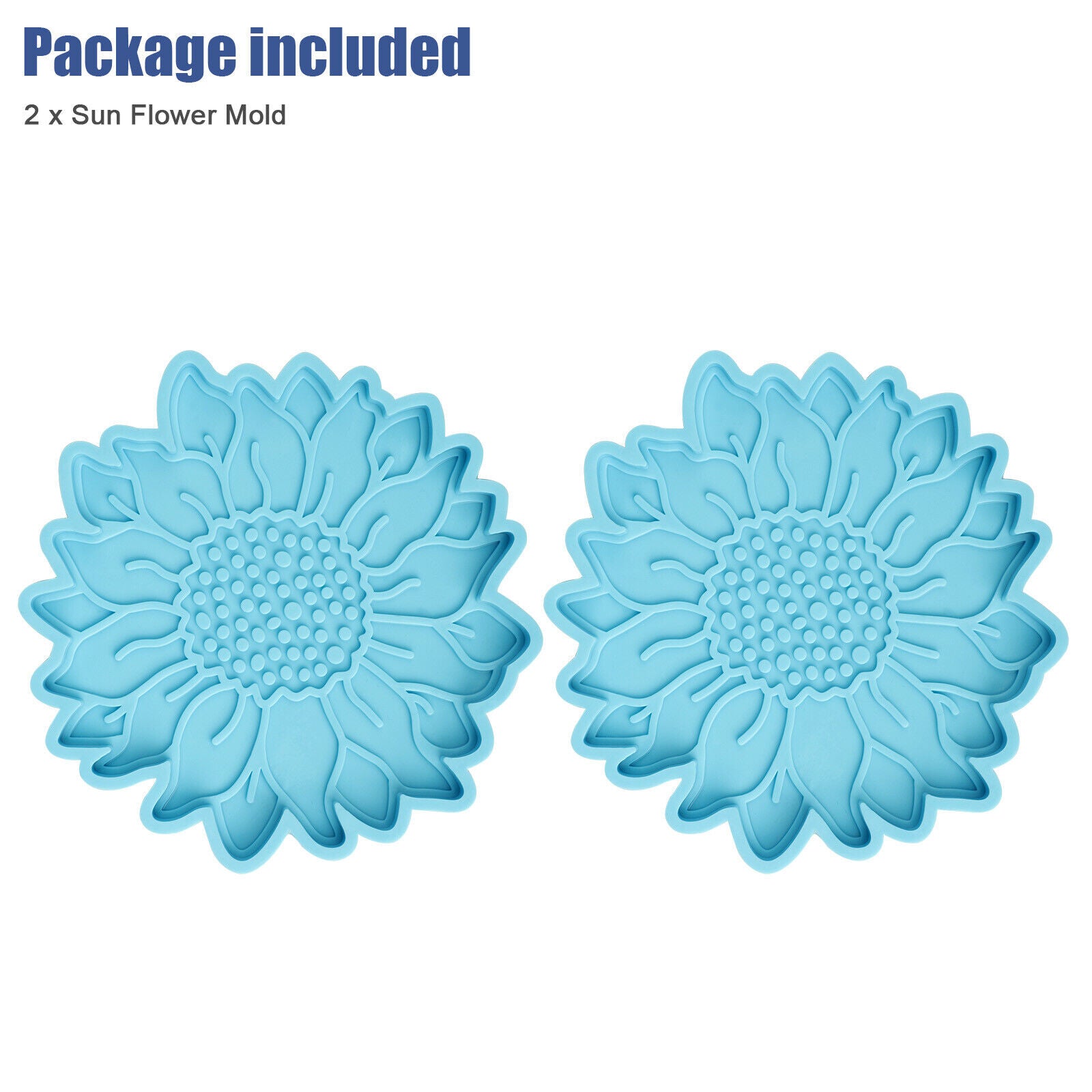 Silicone Sunflower Coaster Resin Mold Epoxy Casting Making Mould DIY Craft Tool koeek - KOEEK