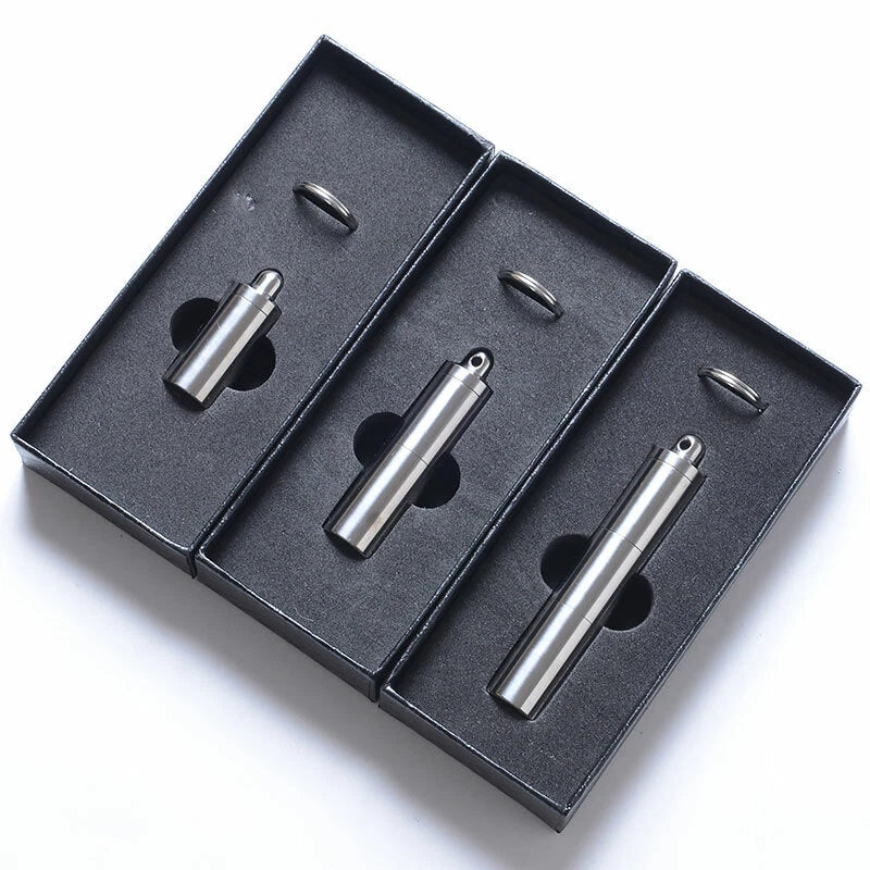 Titanium CNC Waterproof Container Storage Pill Case Medicine Bottle EDC Tool 07FC0E-D4 - KOEEK