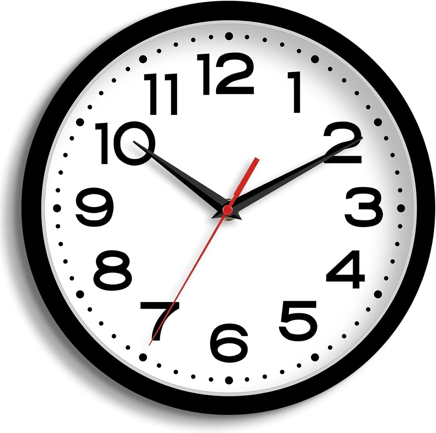 Wall Clock 12''Silent Non-Ticking Modern Clock Battery Operated Classic Simple 07FC0E-D4 - KOEEK
