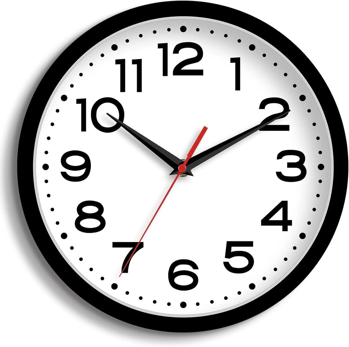 Wall Clock 12''Silent Non-Ticking Modern Clock Battery Operated Classic Simple 07FC0E-D4 - KOEEK
