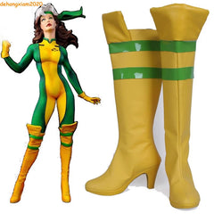 X-Men Ms. Rogue Anna Marie Shoes Boots Cosplay Customized Women/Men Comic Shoes 07FC0E-D4 - KOEEK