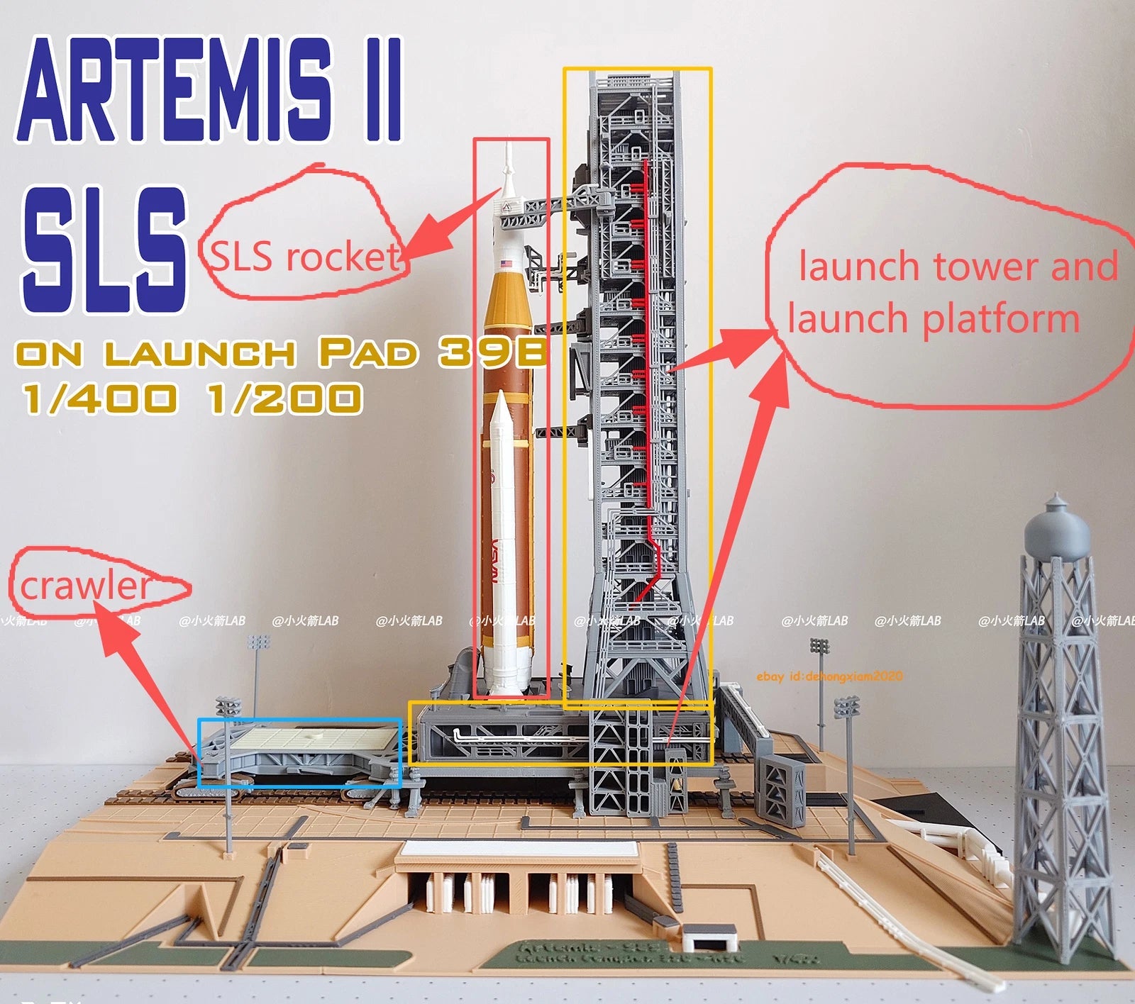 1/400 Artemis SLS Launch Scenario Cape Canaveral 39B 3D Printing A set Model 07FC0E-D4 - KOEEK
