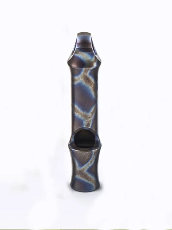 Outdoor EDC Titanium Alloy Keychain Safety Whistle Necklace Lanyard Survival 07FC0E-D4 - KOEEK