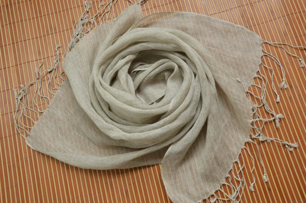 Mens  Flax Linen Natural Soft Scarf Breathable Banadana Neckerchief Shawl 07FC0E-D4 - KOEEK