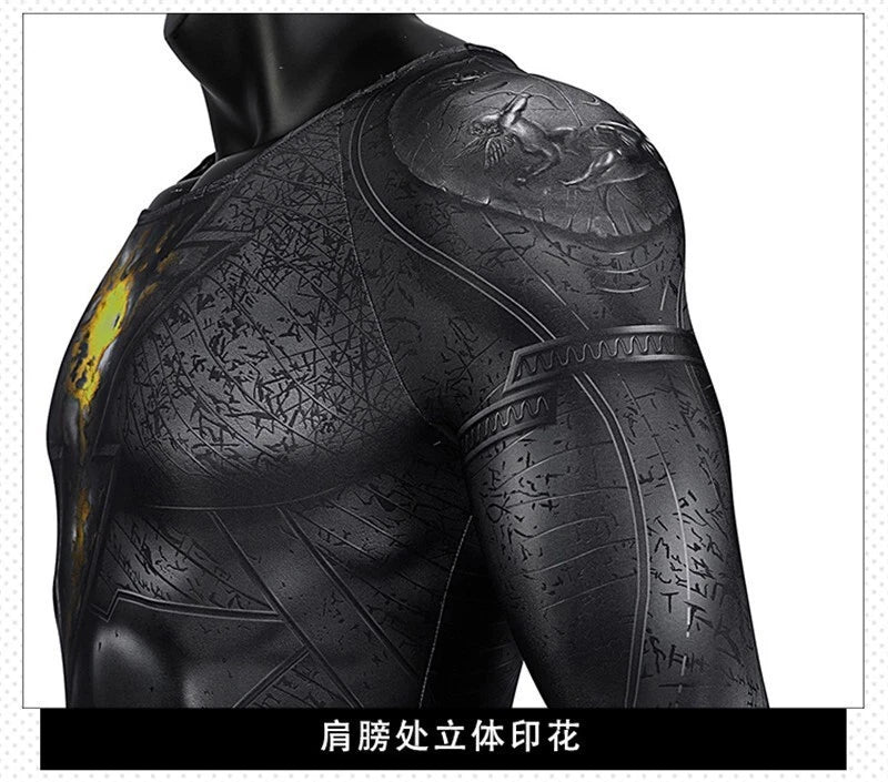 Black Adam Teth-Adam Bodysuit Cosplay Costume Suit Cloak Halloween Outfit 07FC0E-D4 - KOEEK