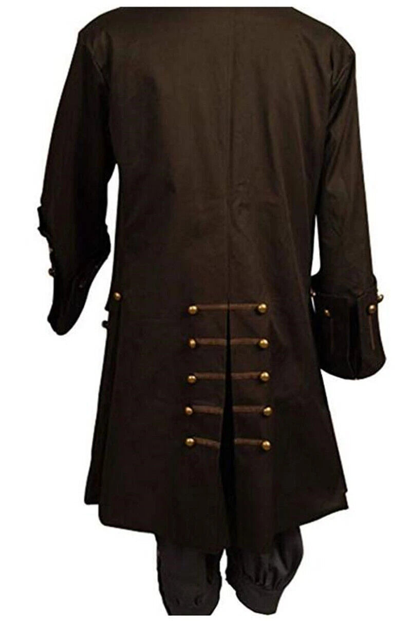 Pirates of the Caribbean Cosplay Jack Sparrow Full Suit Costume Outfit Coat Hot 07FC0E-D4 - KOEEK