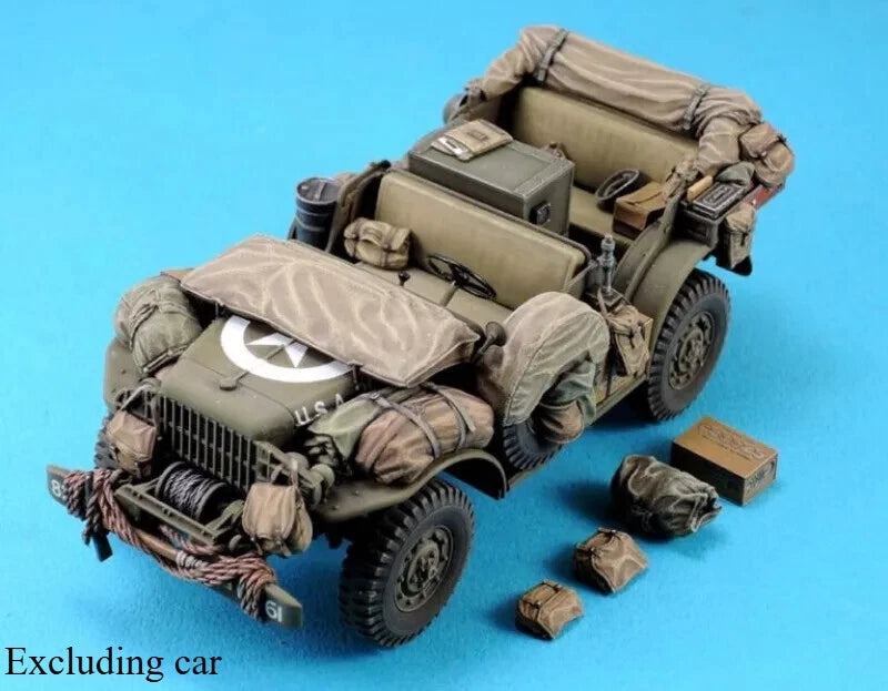 1/35 Resin Assembly Model Kit WWII US Military Jeep WC-56/57 Stowage Set Parts 07FC0E-D4 - KOEEK
