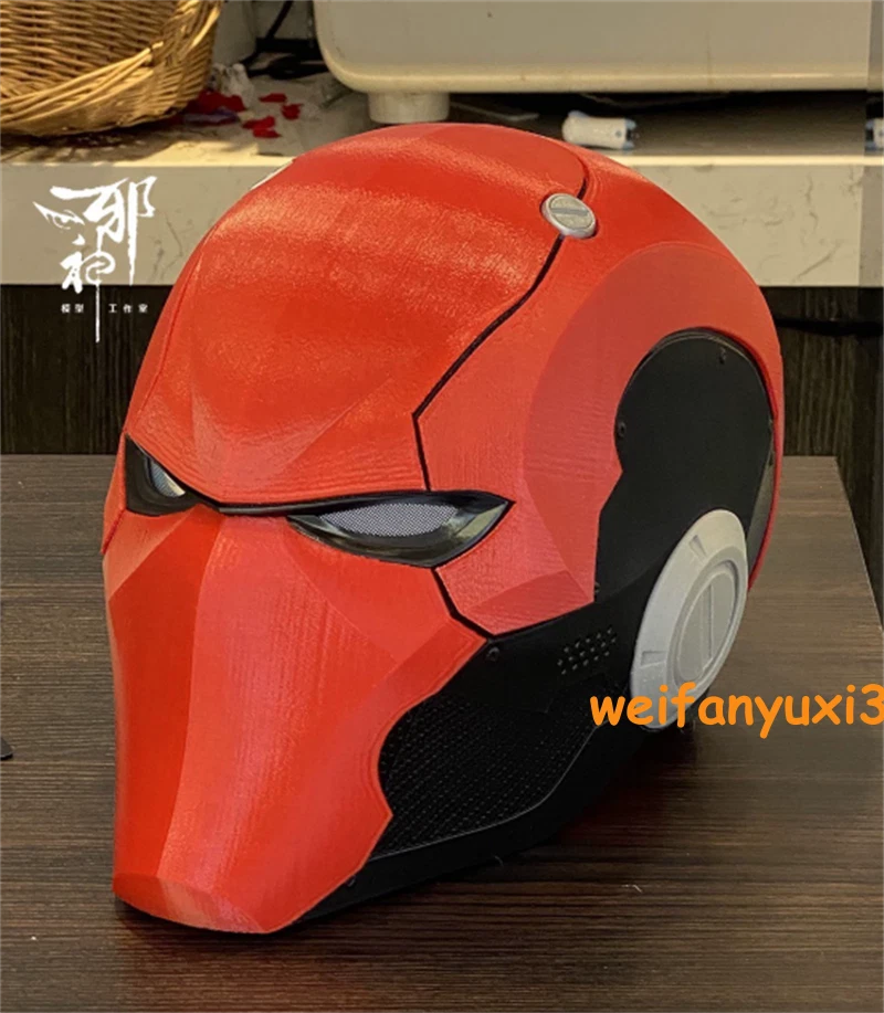 Red Hood Batman Helmet 3D Printed Full Face Mask Handmade Cosplay Props HANDMADE - KOEEK