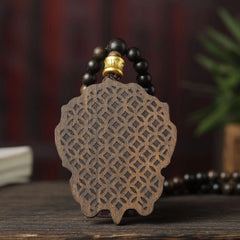 Amulet Double Sided Ornament Yellow Kyara Agarwood Pendant Carved Taotie 07FC0E-D4 - KOEEK