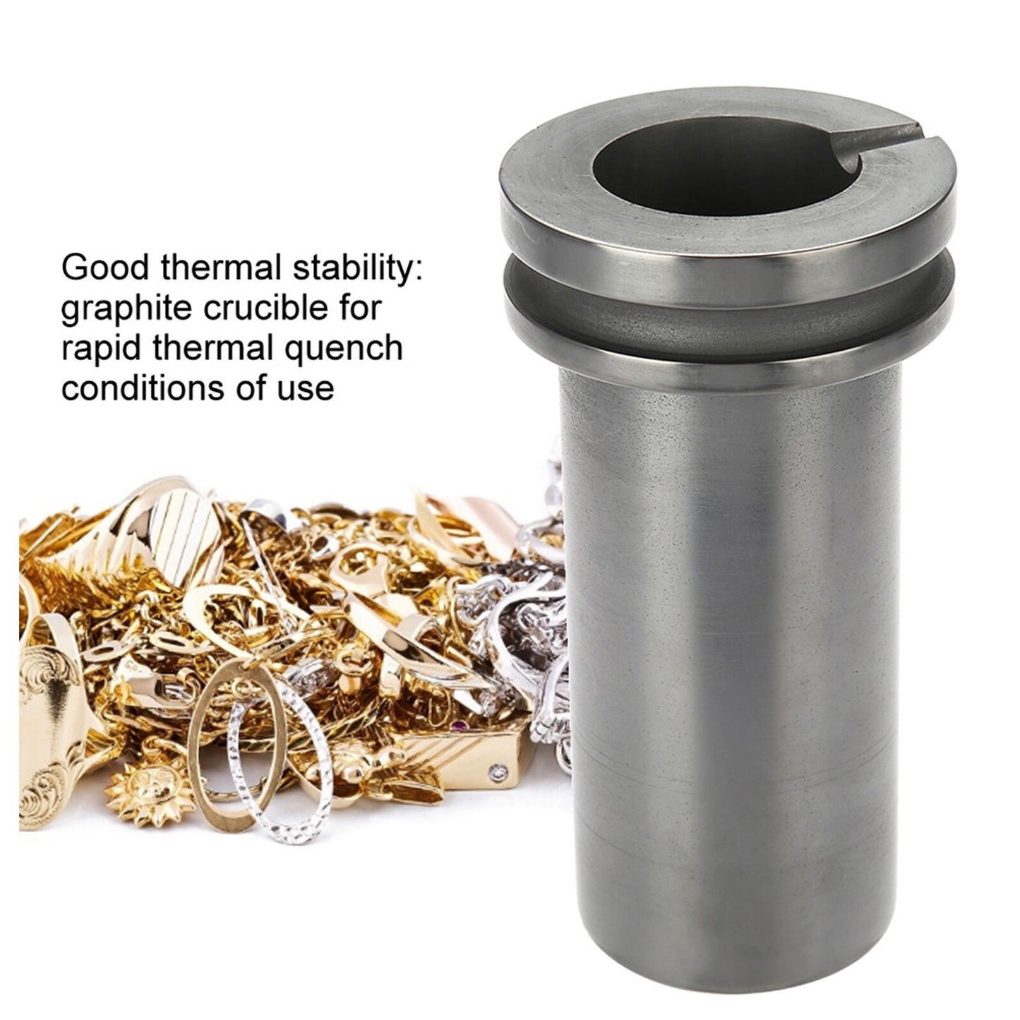 new 1kg Graphite Crucible Metal Melting Gold Silver Scrap Furnace Casting Mould HGF koeek - KOEEK