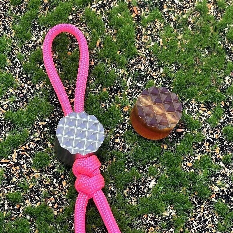 Titanium Ultem PEI Knife Lanyard Bead Keychain Paracord Pendant Bracelet EDC 07FC0E-D4 - KOEEK