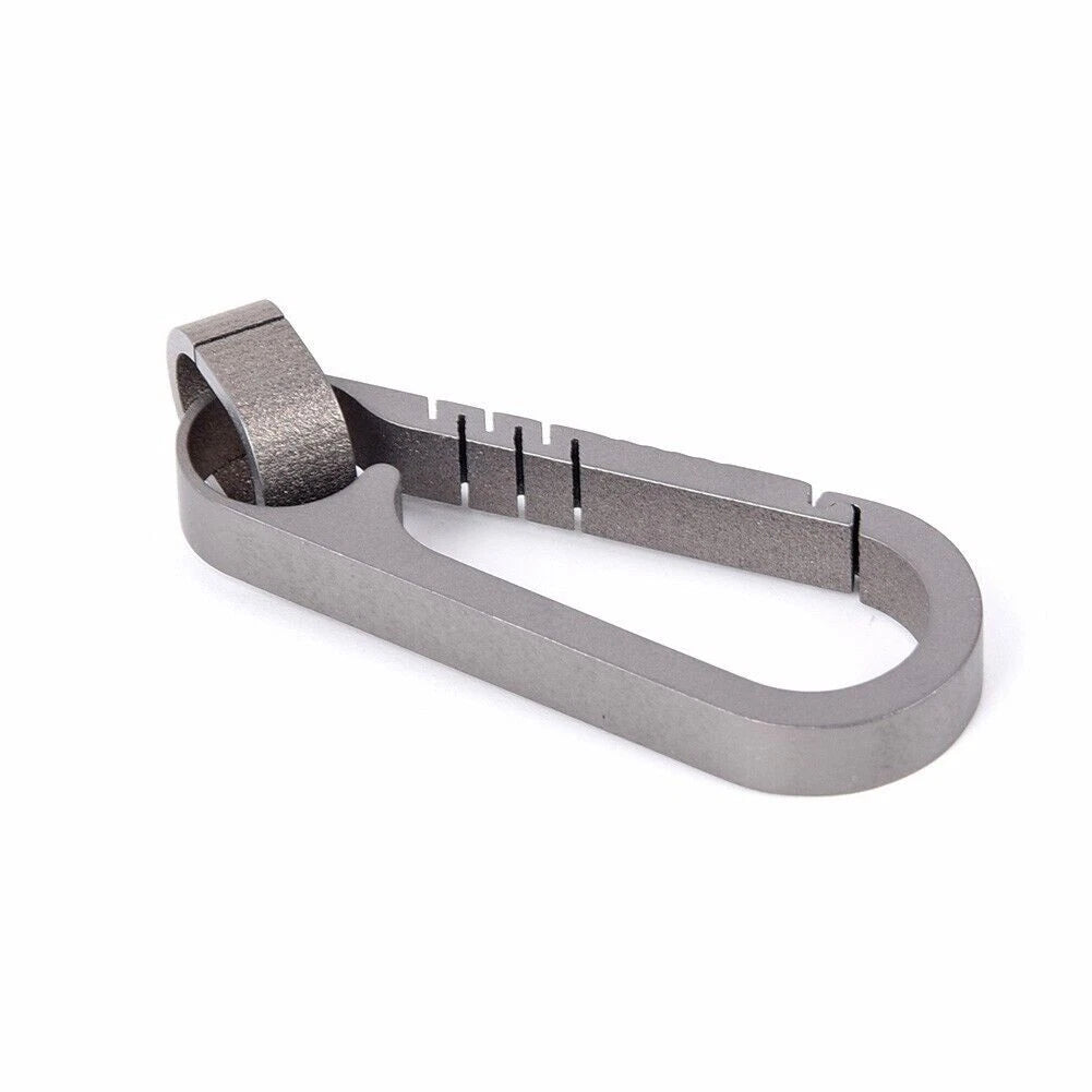 Titanium Alloy Carabiner D-Ring Key Chain Keychain Hook Clip Outdoor Pendant EDC 07FC0E-D4 - KOEEK