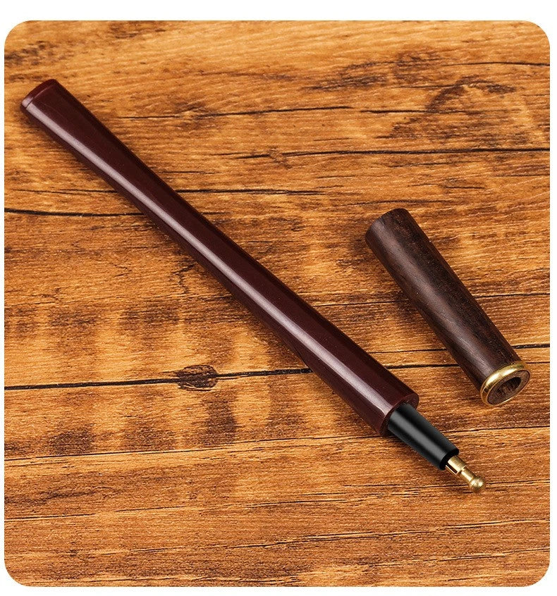 17cm Wood Cigarette Holder Long Reusable Filter Pipe Black Rosewood for Men 07FC0E-D4 - KOEEK