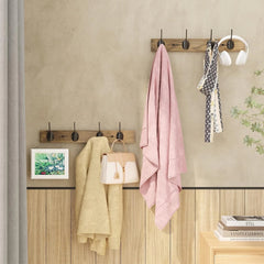 Coat Hooks Wall Mounted, Wooden Hat Rack with 4 Hooks for Entryway, Bathroom 07FC0E-D4 - KOEEK