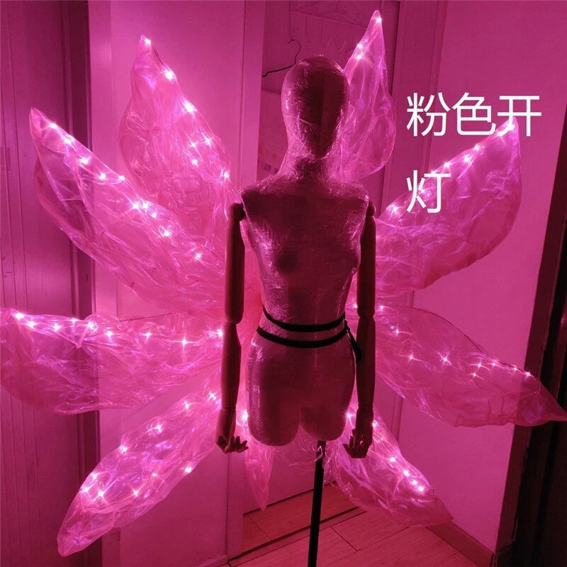 LOL KDA Prestige Fox Ahri Nine Tails Girl 4 Colors LED Light Cosplay Outfit Prop 07FC0E-D4 - KOEEK