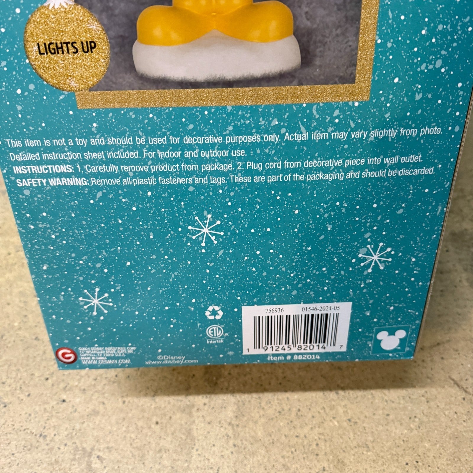 Disney Mickey Mouse Blow Mold Lighted Christmas Yard Decoration 2 FT Gemmy GEMMY - KOEEK