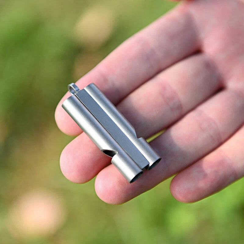 Titanium Keychain Whistle Lanyard Pocket Outdoor Life-saving Camping Tool EDC EDC - KOEEK