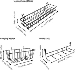 Suspended basket and hook rack | Wall grid accessories 07FC0E-D4 - KOEEK