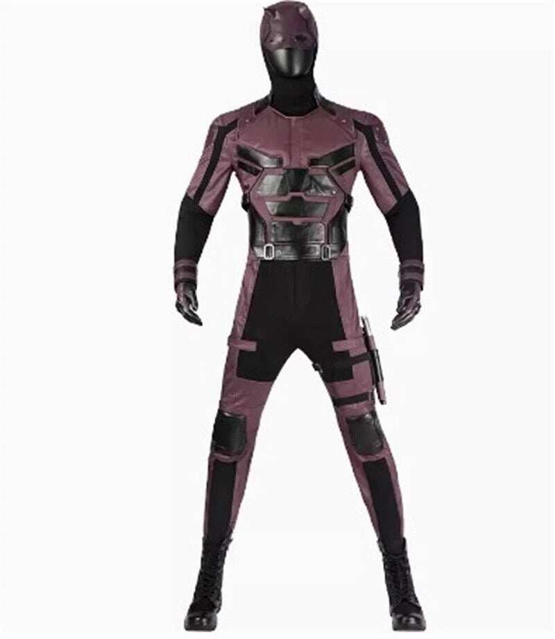 Marvel Comics Daredevil Cosplay Costume Outfits Jumpsuit Suit Carnival Halloween 07FC0E-D4 - KOEEK