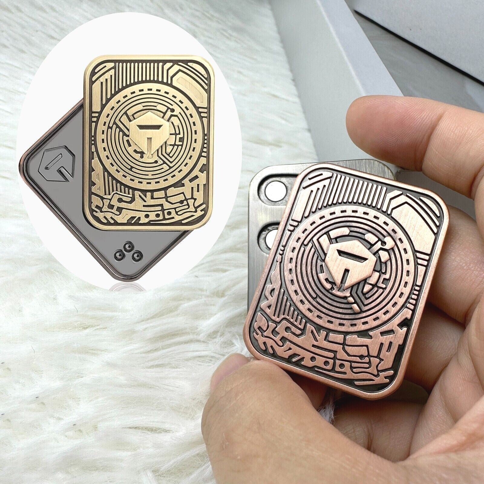 Push Card Fidget Slider EDC Fidget Slider Magnetic Metal ADHD Anti Stress Toys 07FC0E-D4 - KOEEK