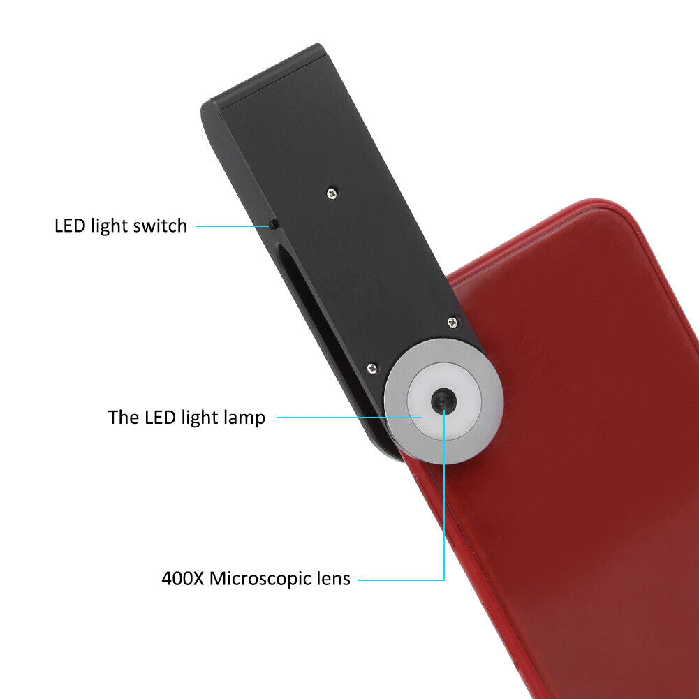 new 400X Zoom Microscope Camera For Mobile Phone LED Light High Magnification koeek - KOEEK