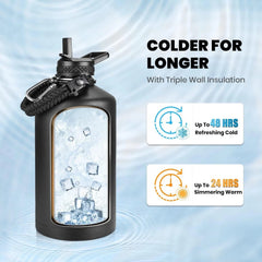 One-gallon insulated kettle, triple-wall vacuum stainless steel (48-hour cold) 07FC0E-D4 - KOEEK